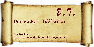Derecskei Tábita névjegykártya